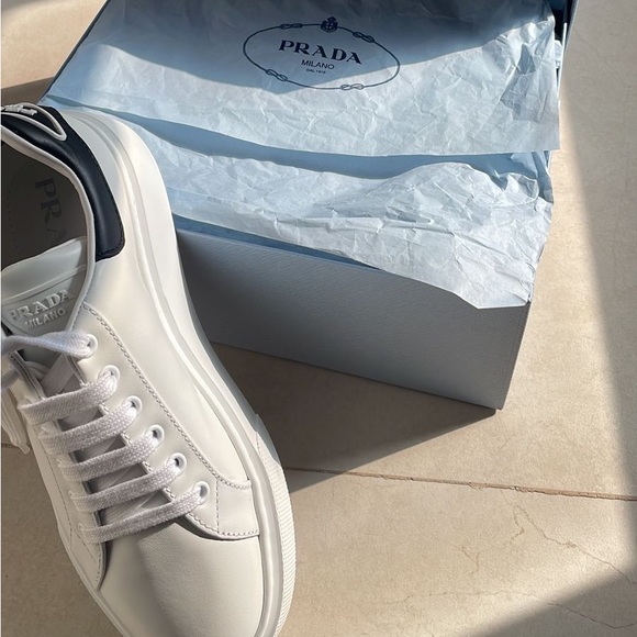 Prada Macro Sneakers new never used bought as a size 8.5 fits 7.5 - Picture 5 of 7